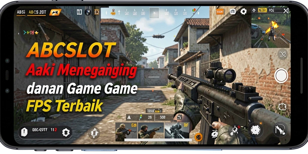 Menampilkan aksi seru gameplay FPS di ABCSLOT.
