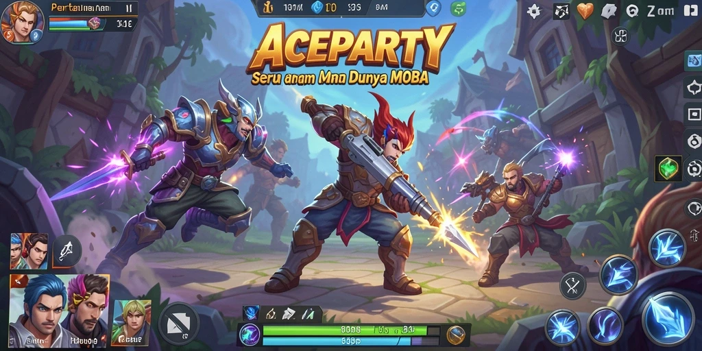 Tangkapan layar gameplay ACEPARTY menampilkan aksi seru dan kerjasama tim.