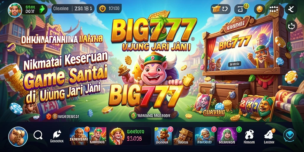 Tampilan screenshot utama BIG777 yang menunjukkan momen seru dalam gameplay Casual.