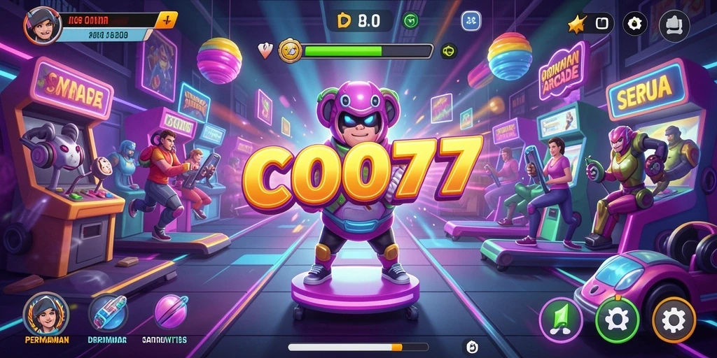 Tampilan gameplay seru dari COO77 dalam aksi Arcade.