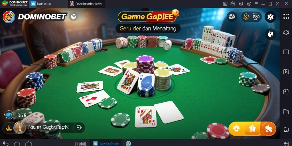 Screenshot gameplay menarik dari DOMINOBET yang menampilkan aksi seru Gaple.