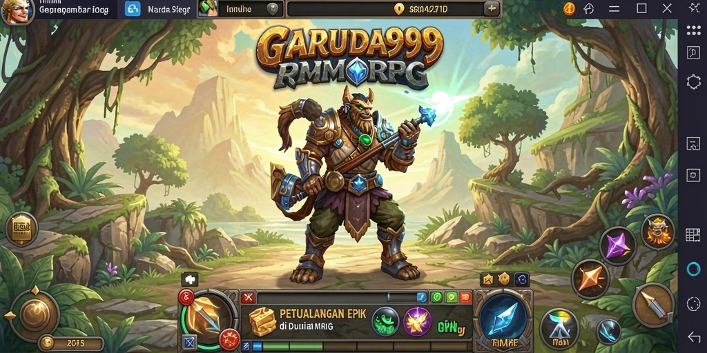 Tampilan gameplay epik GARUDA999 dalam dunia MMORPG.