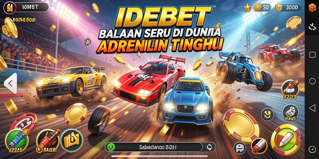 Tampilan gameplay balap yang mendebarkan dan penuh aksi.