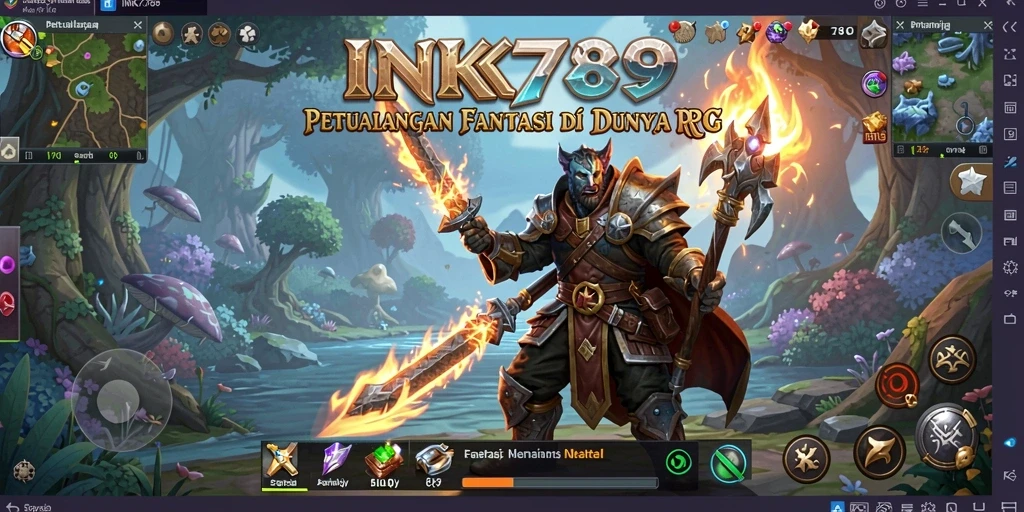 Screenshot gameplay INK789 menunjukkan aksi pertarungan yang mendebarkan dan grafis yang memukau.