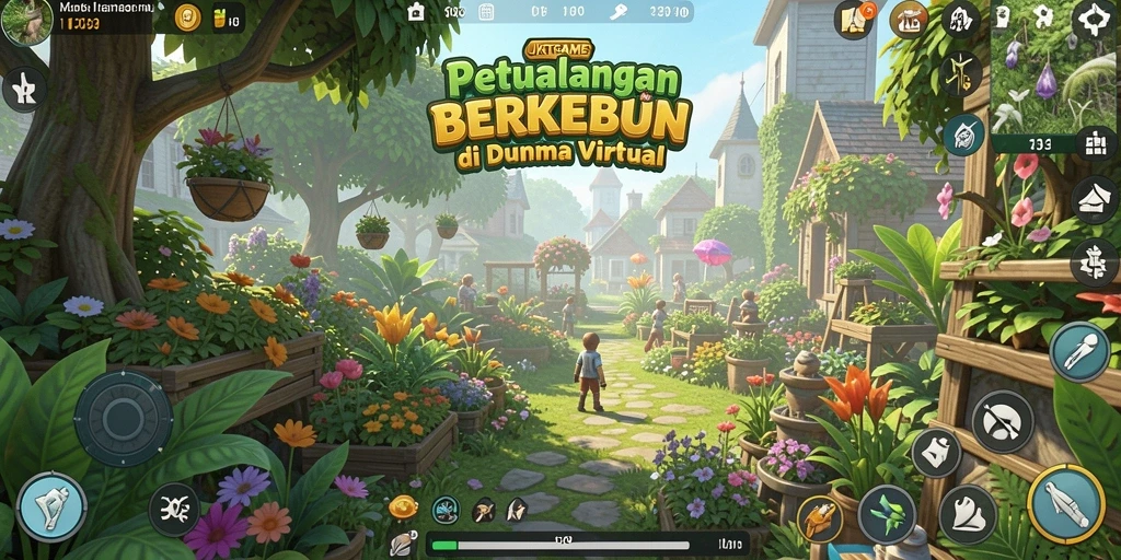 Screenshot JKTGAME menampilkan gameplay seru di lahan pertanian.