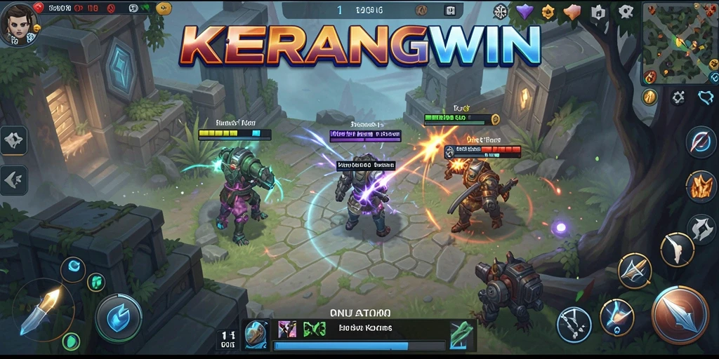 Tampilan gameplay menarik dalam KERANGWIN yang penuh strategi.