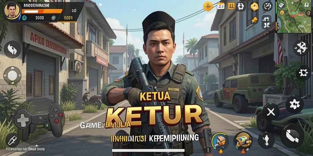 Tampilan gameplay KETUA dengan grafik yang menawan.