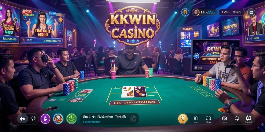 Tampilan permainan Live Casino yang mendebarkan di KKWIN.