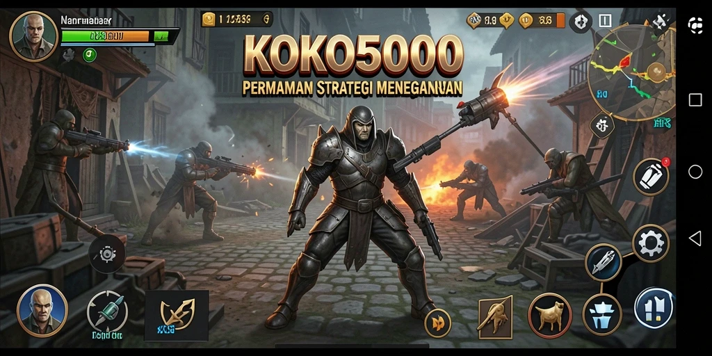 Tampilan gameplay KOKO5000 yang menegangkan dan penuh strategi.