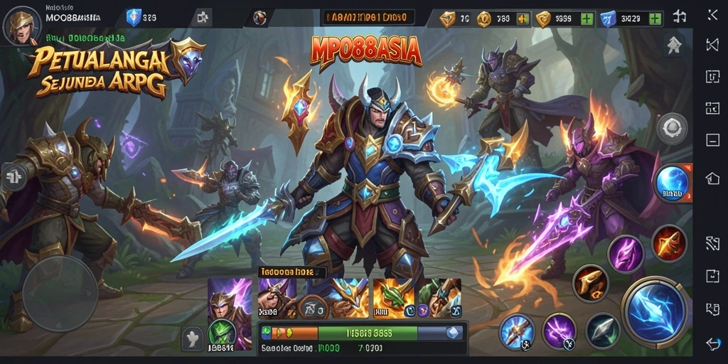 Tangkapan layar MPO88ASIA menampilkan aksi pertarungan dalam dunia ARPG yang epik.