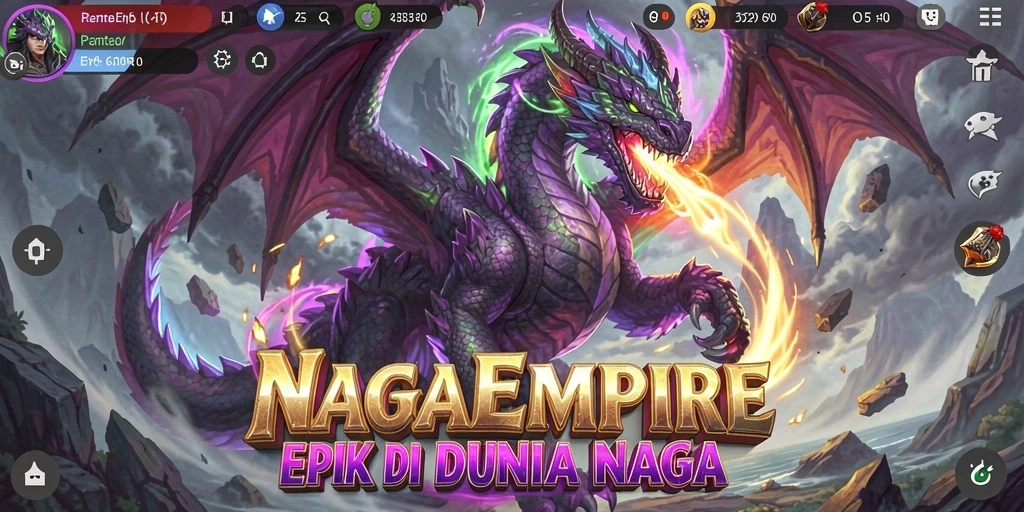 Tampilan aksi pertarungan epik dalam NAGAEMPIRE dengan karakter yang kuat.