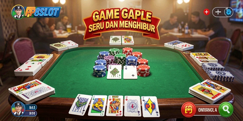 Screenshot gameplay PP8SLOT menampilkan keseruan bermain Gaple.