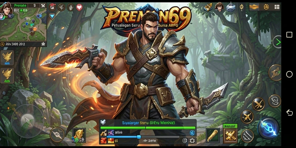 Tampilan gameplay seru dari PREMAN69 di dunia ARPG.