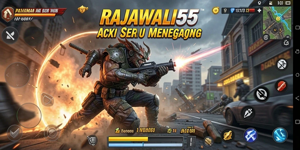 Tampilan mendebarkan dari gameplay <strong>RAJAWALI55</strong> yang penuh aksi.