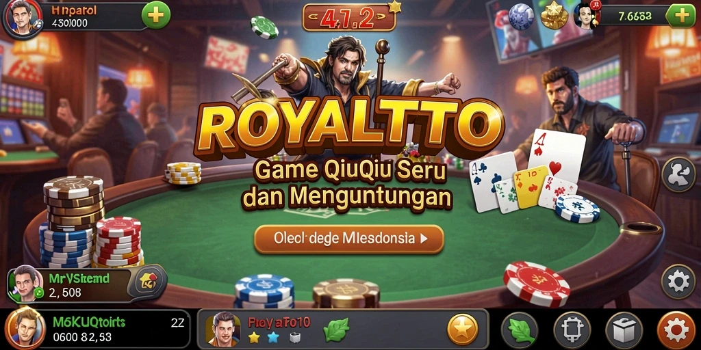 Tangkapan layar menunjukkan gameplay seru QiuQiu di ROYALTOTO.