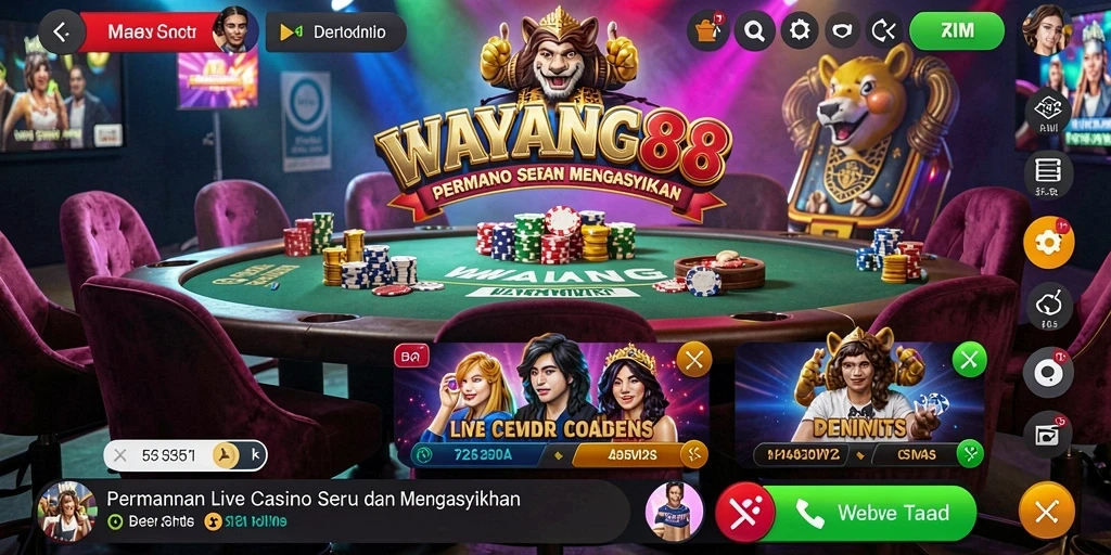 Tampilan menarik dari gameplay Live Casino WAYANG88.