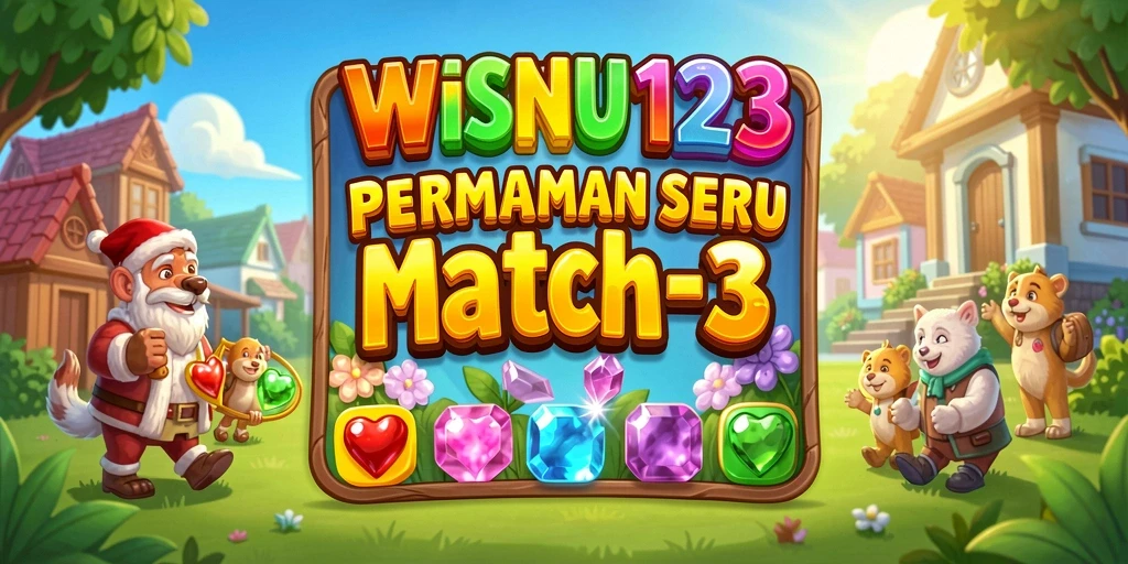 Gambaran permainan Match-3 yang seru dan penuh warna.